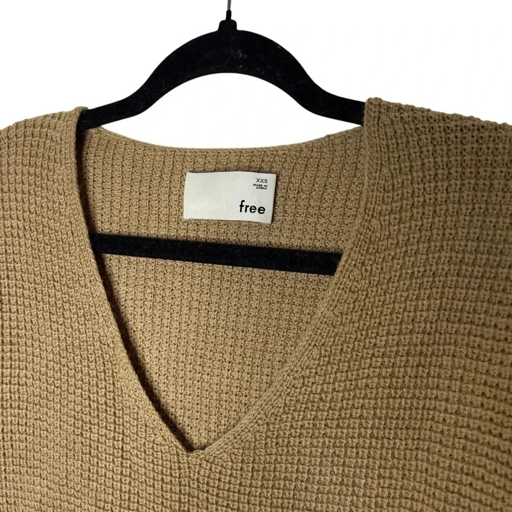 Aritzia Wilfred Free Wool Wolter Sweater in Constant Camel Long Sleeve Size XXS - Picture 8 of 11